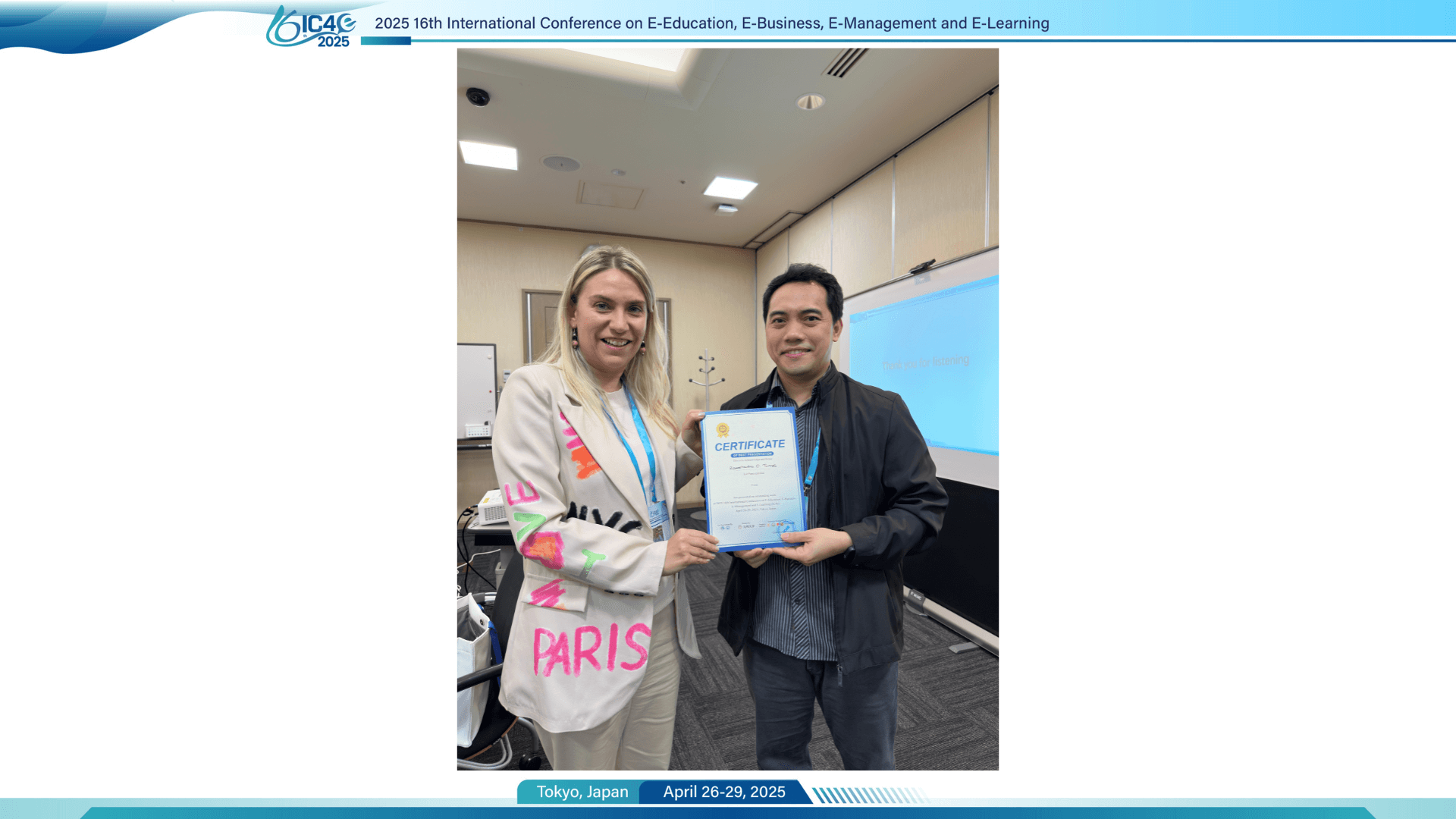 Best Presentation Award Winner - Onsite Session 5